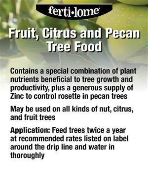 Alimento para árboles de frutas, cítricos y nueces pecanas