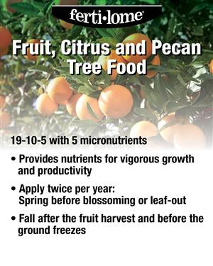 Alimento para árboles de frutas, cítricos y nueces pecanas