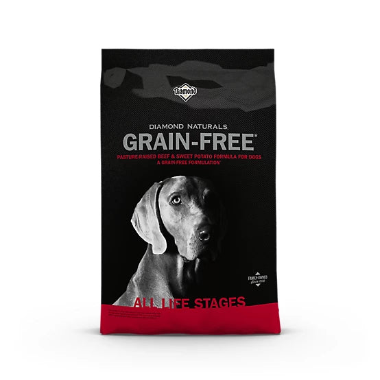 Diamond Naturals Grain Free Sweet Potato and Beef 28lb