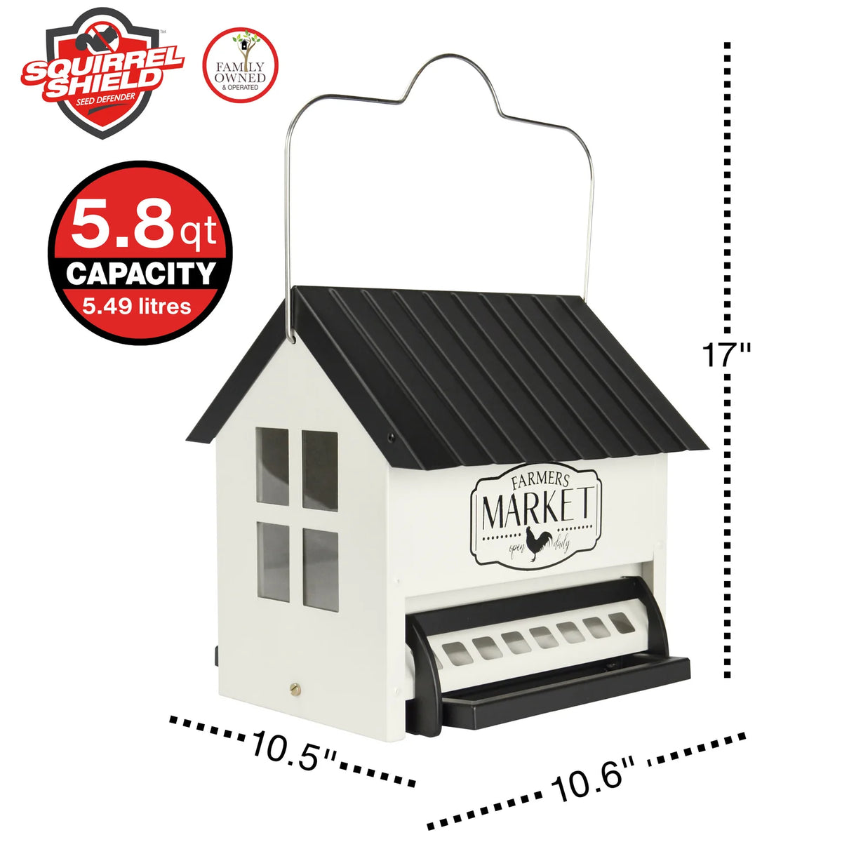Squirrel Shield Metal Hopper Feeder