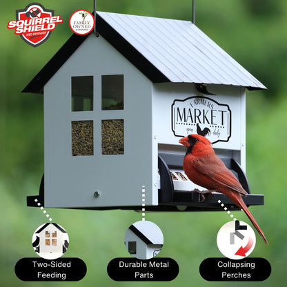 Squirrel Shield Metal Hopper Feeder