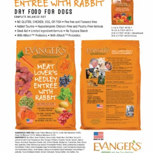 Evanger’s Grain-Free Meat Lover’s Medley with Rabbit Dry Food
