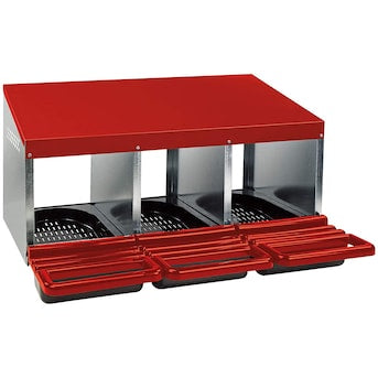 Little Giant Galvanized Steel Chicken and Poultry Nesting Box For Eggs Triple Bay