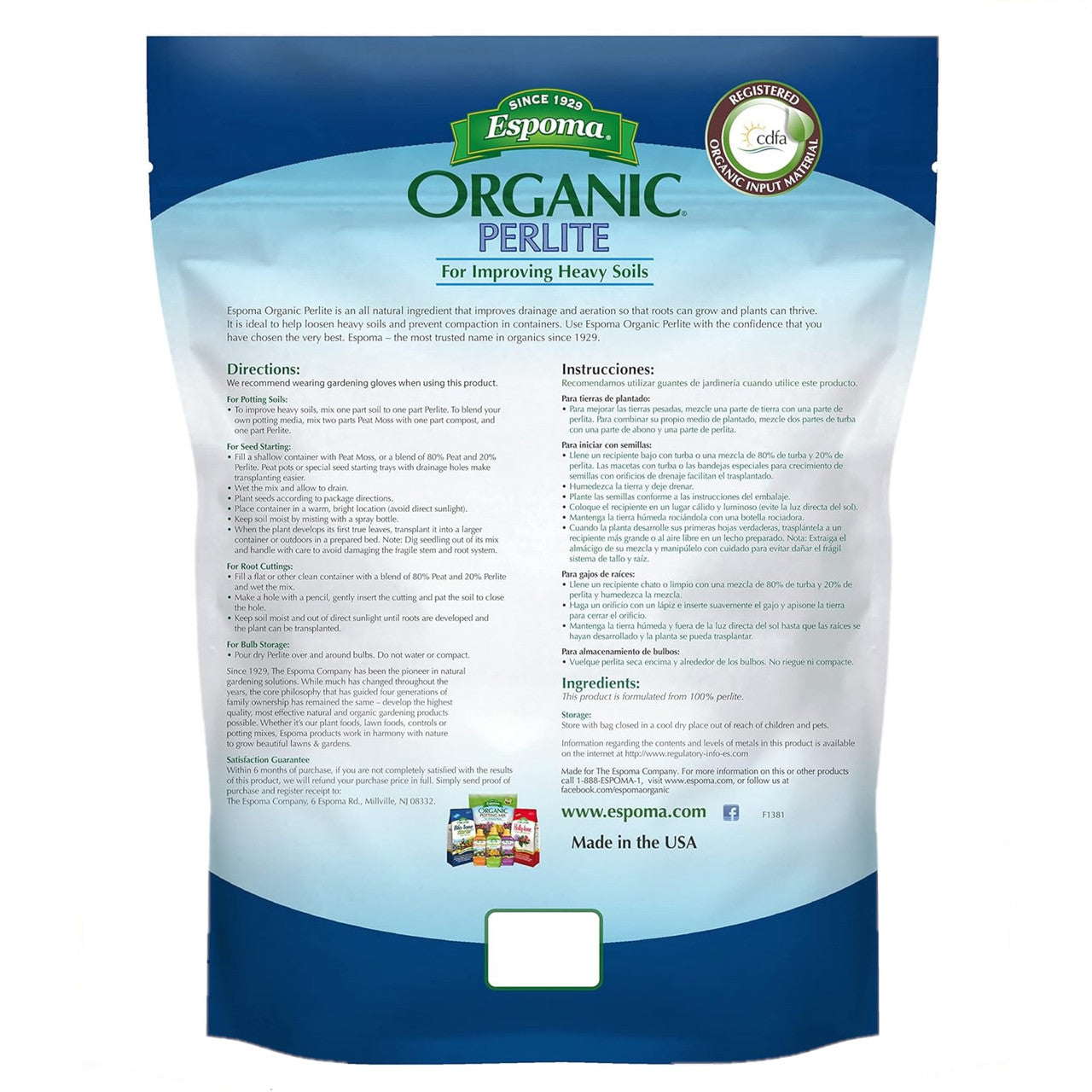Organic Perlite- Espoma