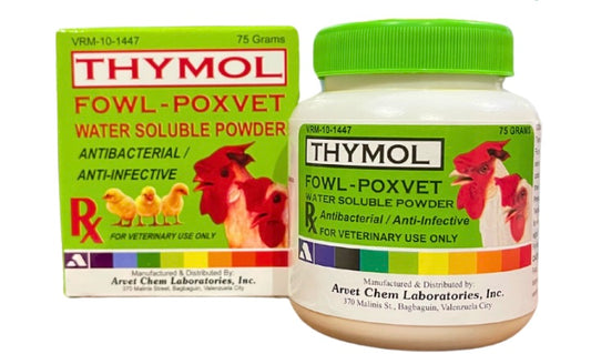Thymol Fowl Pox Water Soluble Powder 75g for Animals