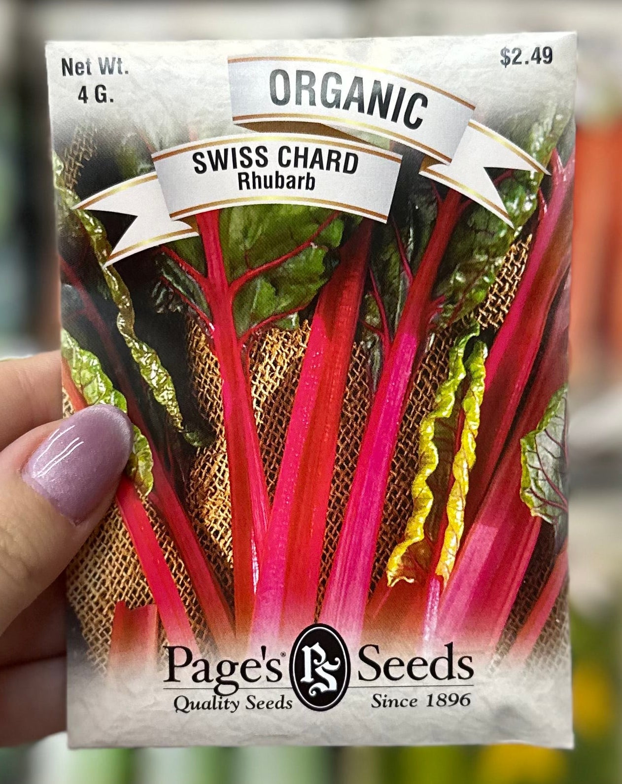 Organic Rhubarb Swiss Chard Seed