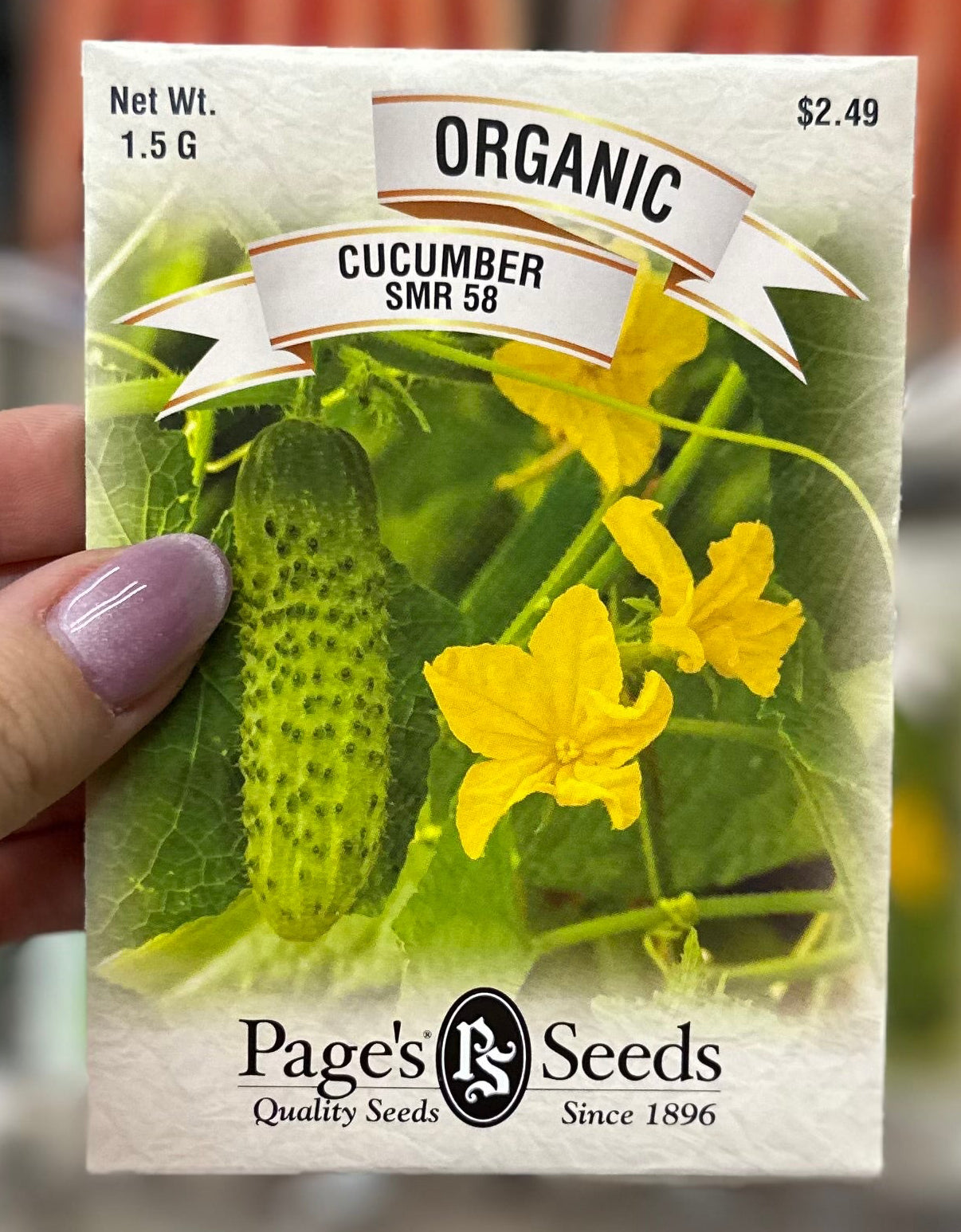 Organic SMR 58 Cucumber Seed