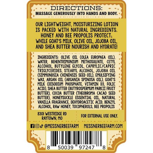 Honeysuckle Vanilla - Milk and Honey Lotion - 2oz Travel