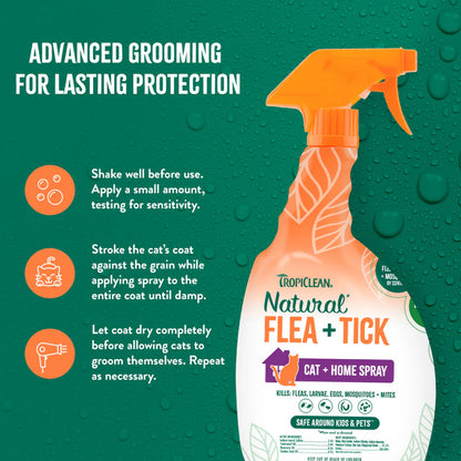 Tropiclean Natural Flea + Tick - Cat + Home spray