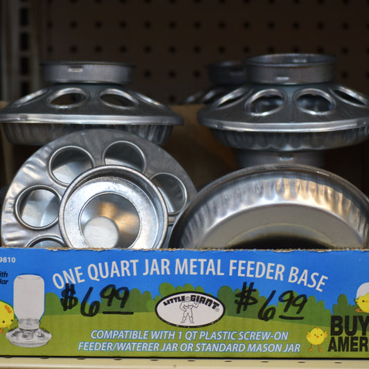 One Qt Jar Metal Feeding Base