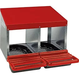 Galvanized Nesting Box with Plastic Basket